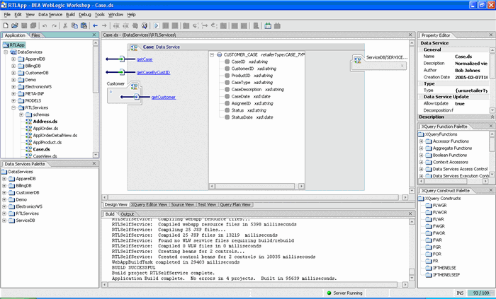 RTLApp in Design View for Case.ds