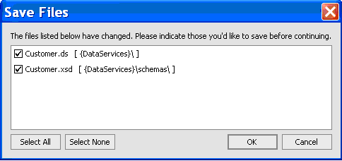 Save File Options on Exiting WebLogic Workshop