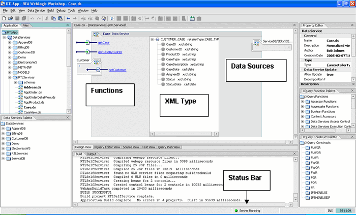 Data Services Platform Running in WebLogic Workshop
