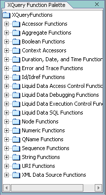 XQuery Function Palette