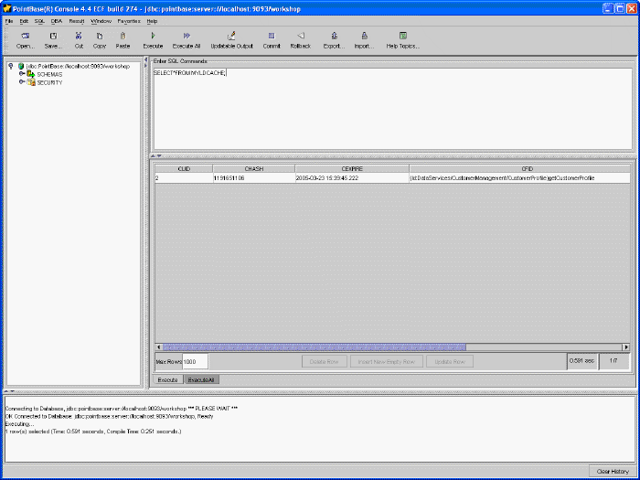 PointBase Console