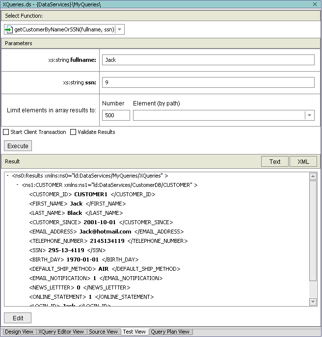 Test Results of String Function