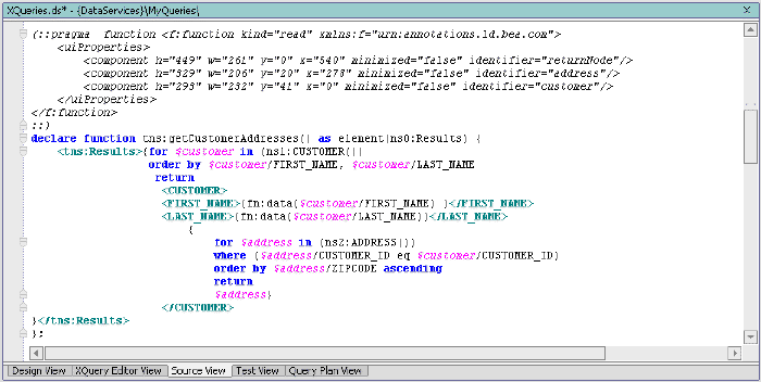Source View of Outer View and Order By Function