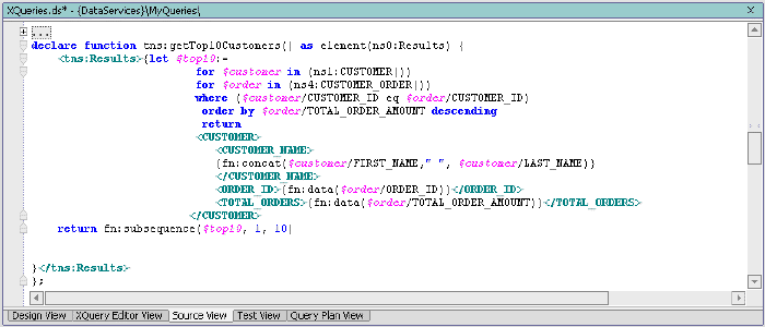 Source Code for Inner Join and Top N Function