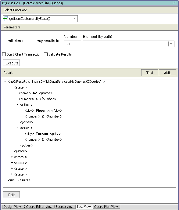 Test View of Multi-Level Group By Function