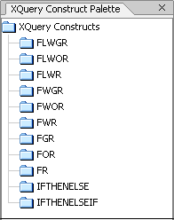 Query Construct Palette