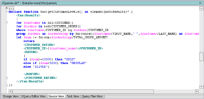 Source View of If-Then-Else If Function