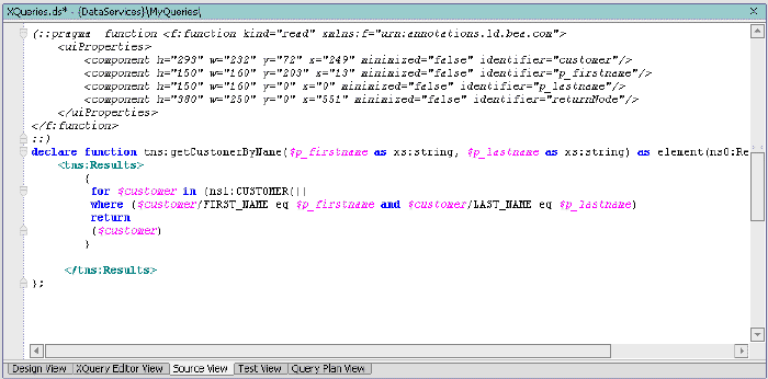 Parameterized Query Source Code