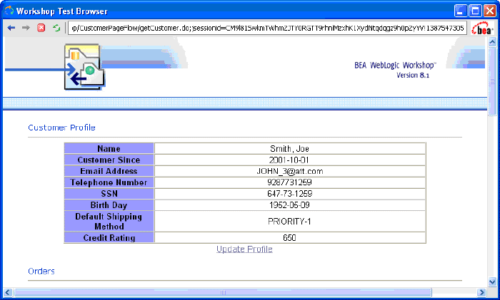 Workshop Test Browser View of Update Override Functionality