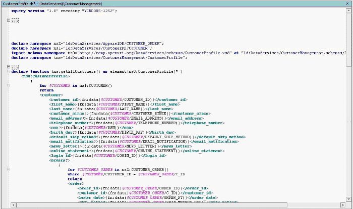 Source View of Joined Data Services