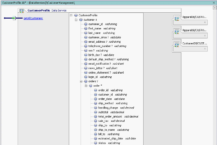 Design View of Integrated and Parameterized Data Service