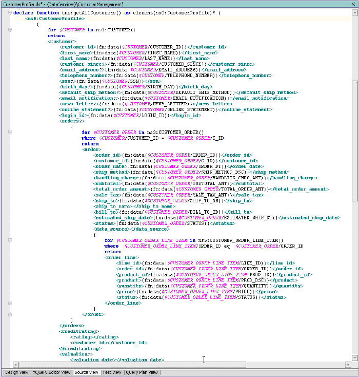 Source Code for Data Integrated with WHERE Clauses and Parameters
