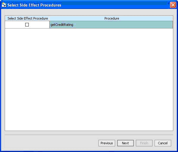 Data Service Procedure Option (Unselected)