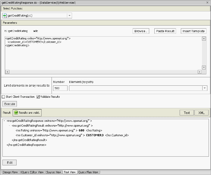Web Service Results
