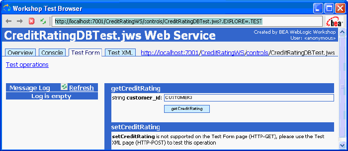 Workshop Test Browser