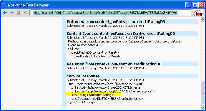 Web Service Results