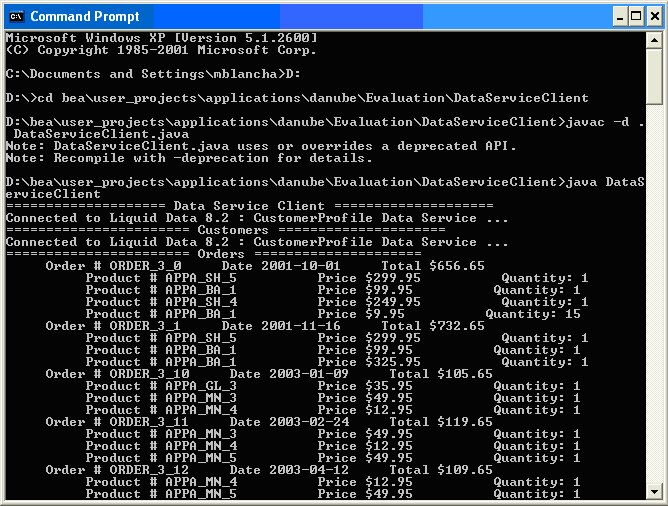Results-- Standalone Java Application