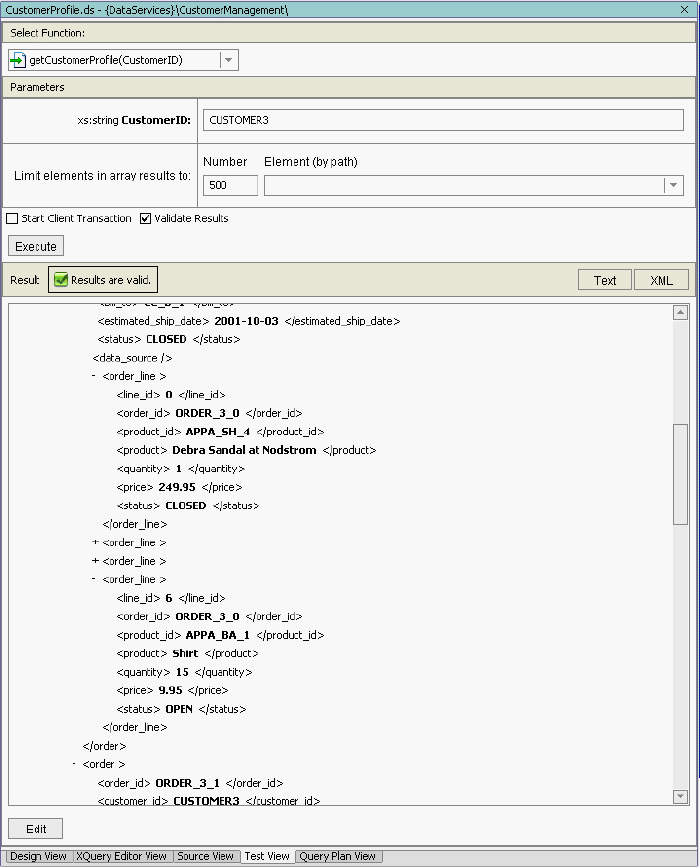 Test View -- Confirm Changes