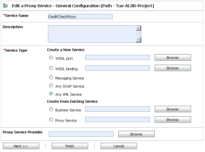 New Proxy Service Data Entry Page 1 - Inbound