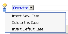 opertors drop-down menu