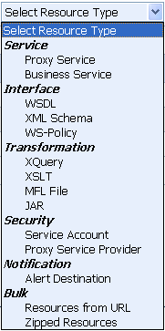 Select a Resource Type