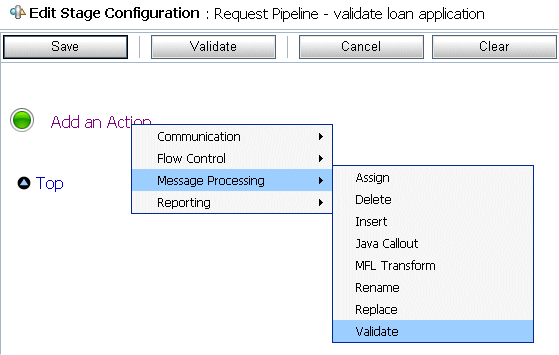 Add Validate Action
