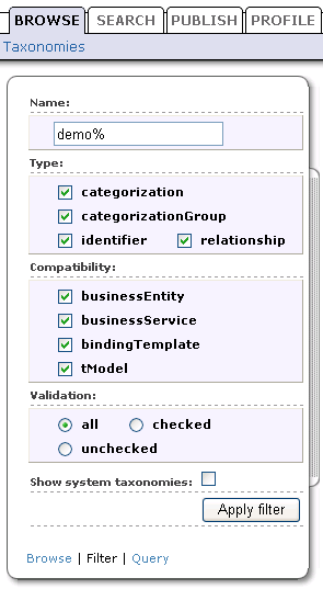Taxonomy Filter