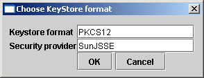 KeyStore Format Dialog