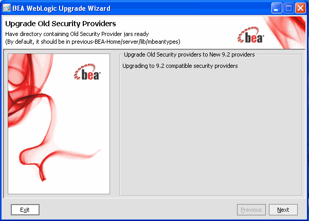 WebLogic Upgrade Wizard for Security Providers 