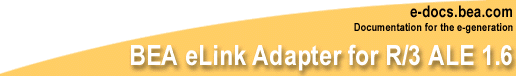 BEA eLink Adapter for R/3 ALE Release 1.6