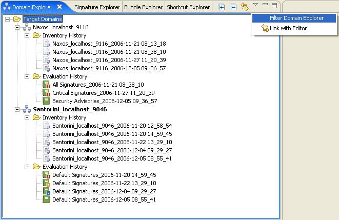 Domain Explorer Filter Domain Explorer Before