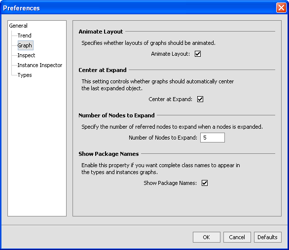 Graph Settings