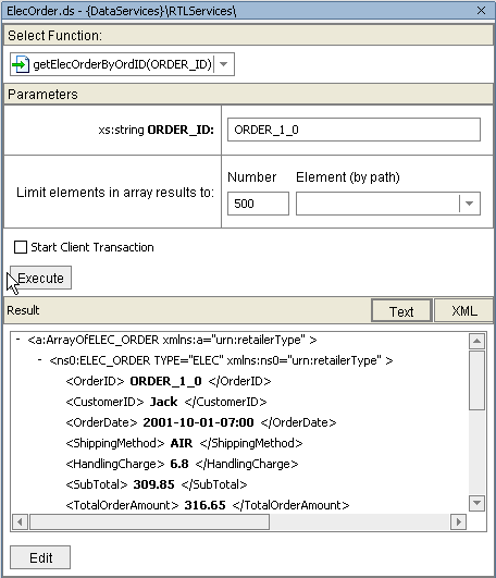 Executing a simple parameterized query