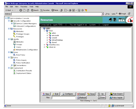Administration Console Resource Representation