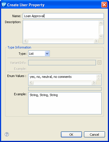 Create User Property (List Data Type)