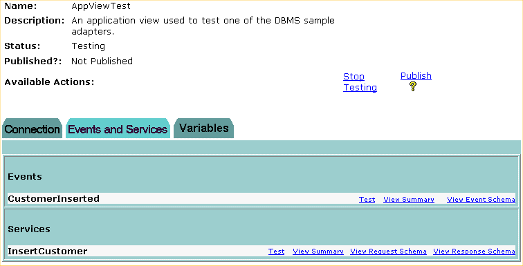 Summary for Application View Page