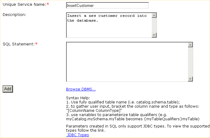 Add Service Page