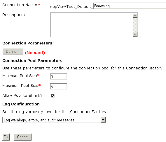 Define New Application View Page