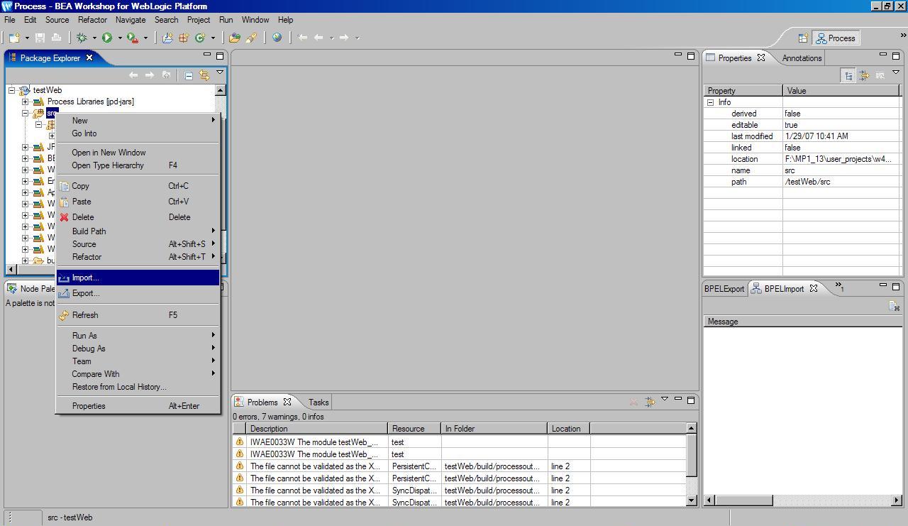 Location for Imported File