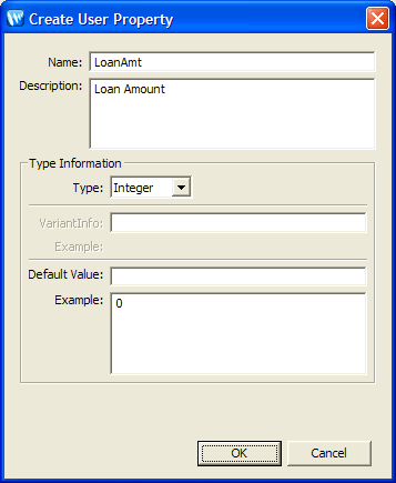 Create User Property Dialog Box