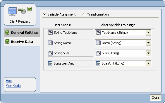 Assigning Variables to Parameters 