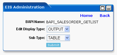 Add New Edit / Display Parameters Screen