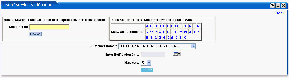 WebLogic Portlets for SAP - List Of Service Notifications Portlet Edit Preferences Screen