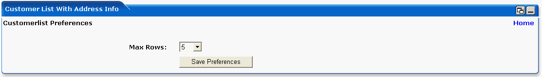 WebLogic Portlets for Siebel - Customer List with Address Info Portlet Edit Preferences Screen