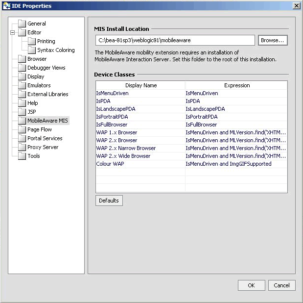 MobileAware Interaction Server Location