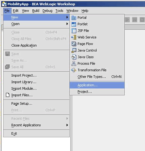 Create New Application 
