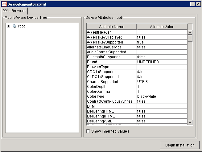 DeviceRepository.xml Screen