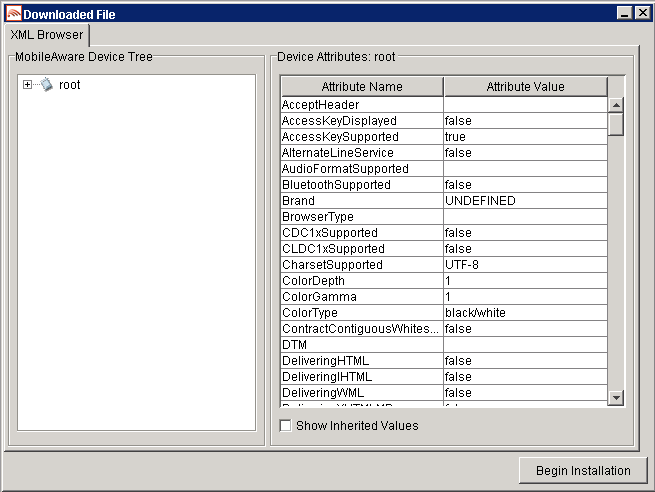 Downloaded File Screen 
