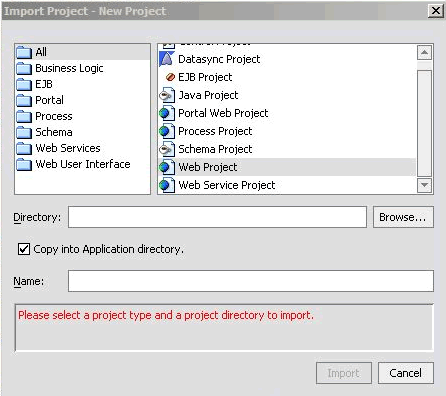Import New Project 