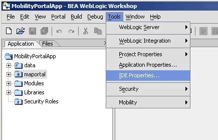 Select IDE Properties 